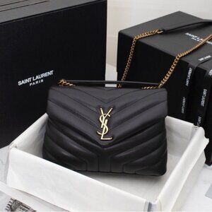 Saint Laurent Black Quilted Leather Bag